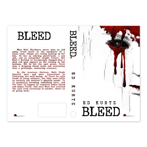 White book cover with the title 'Horror Fiction Book Cover'