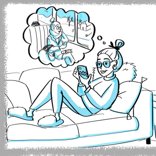 Travel illustration with the title 'comic'