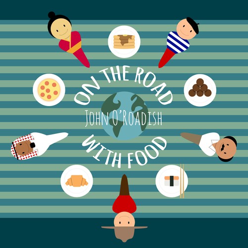 Cookbook design with the title 'Design a Cover Page for Children's Travel/Cook Book'