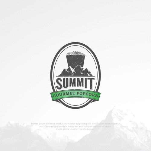 Popcorn logo with the title 'Classic Concept for Popcorn Company'