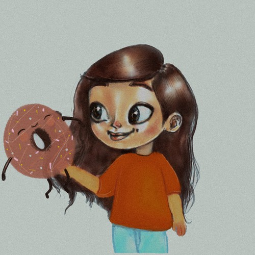 Children's book artwork with the title 'Andie Candy'