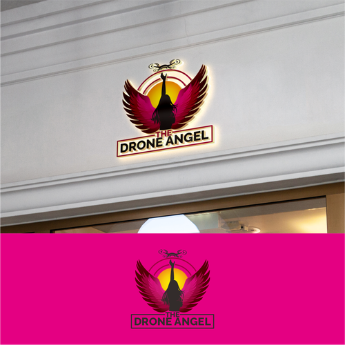 Model logo with the title 'The Drone Angel'