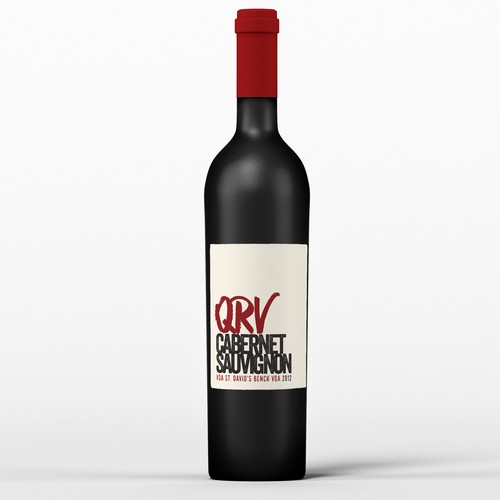 Typographic design with the title 'Bold logo for wine label'