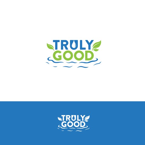 Water bottle design with the title 'Logo for a water company'