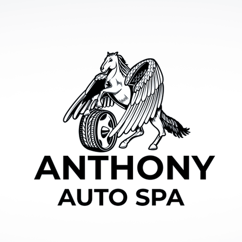 Pegasus logo with the title 'Anthony Auto Spa'