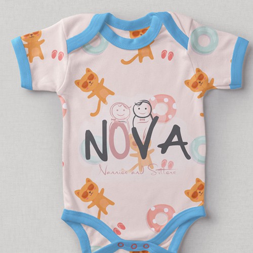 Help logo with the title 'Baby brand logo concept for NOVA Nannies and Sitters'