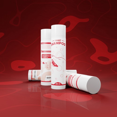 Dog label with the title 'Design label for dog shampoo'