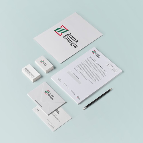 Energy brand with the title 'Logo and Stationery Concept for Zuma Energia'