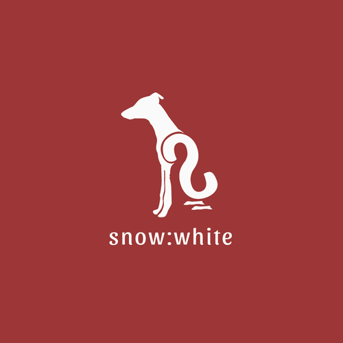Sans serif logo with the title 'Logo Concept for Snow:White'