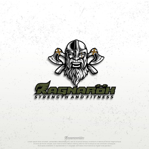 Viking logo with the title 'ragnarok'
