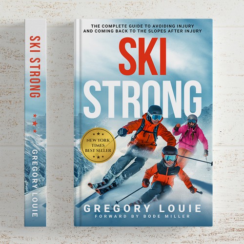 Winter book cover with the title 'Ski Themed Book Cover That Illustrates the Passions of Why Skiers Love to Ski'