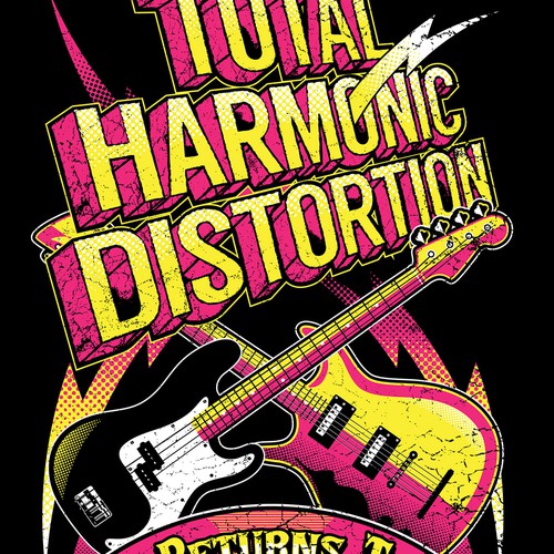 Rock'n Roll poster guitar graphic design tee art Poster