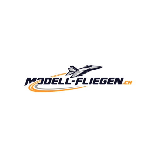 Plane design with the title 'Modellbau Webshop'
