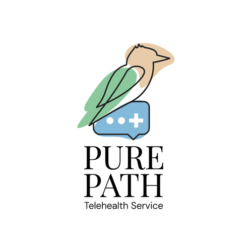 Out-of-the-box logo with the title 'Pure Path | Telehealth Company'