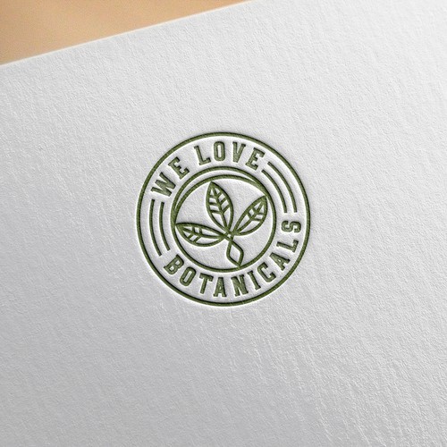 Hemp logo with the title 'We Love Botanicals logo'