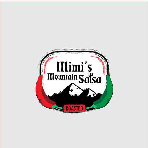 Flavor design with the title 'Logo proposal for “Mimi's Mountain Salsa”'