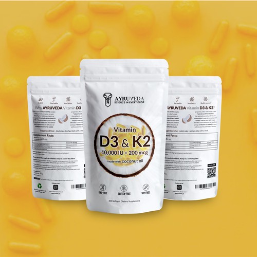 Ayurveda design with the title 'Supplements - bag'