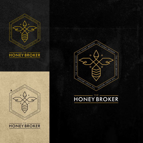 Symmetrical logo with the title 'Iconic Design for Gourmet Honey Co.'