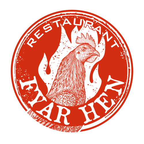 Hen logo with the title 'fyar hen'