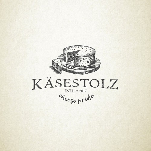 Cheese logo with the title 'Kasestolz'