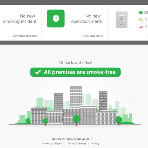Smoke design with the title 'FreshAir Sensor Illustration'