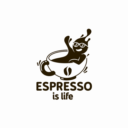 Chill design with the title 'life is coffee'