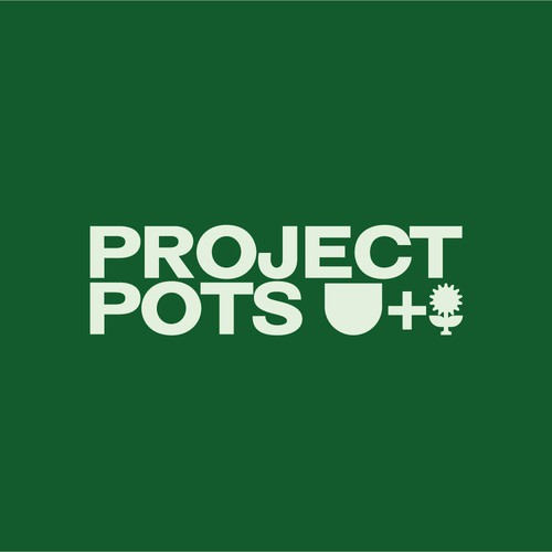 Type design with the title 'Project Pots logo'
