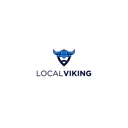 Viking logo with the title 'Powerful, Bold, and Fun Logo for Local Viking'