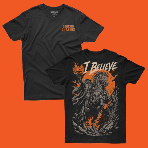 T-shirt with the title 'Headless Horsemen'