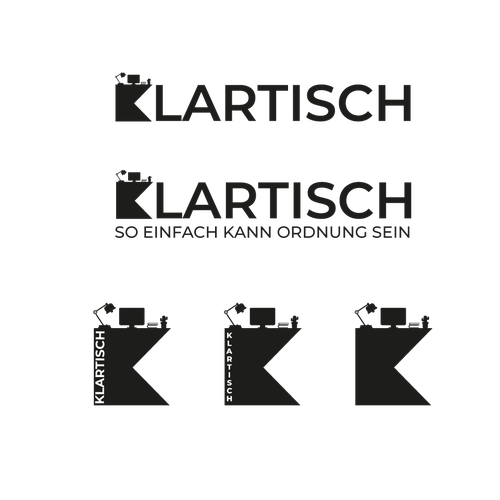 Desk design with the title 'KLARTISCH '