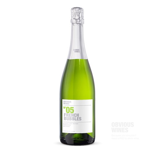 Sparkling wine label with the title 'Label Design'