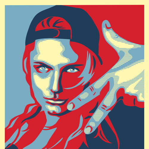 Present design with the title 'Personalized poster'