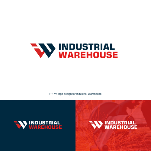 I design with the title 'Industrial Warehouse logo design'