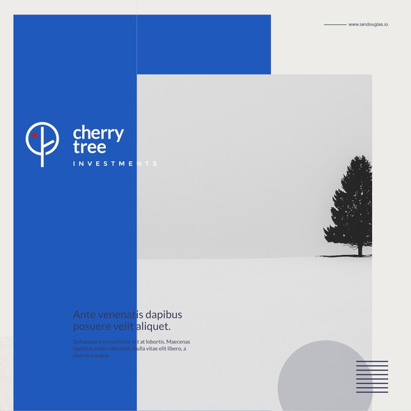 Bauhaus design with the title 'Minimalist and literal mark for Cherry Tree Investments'