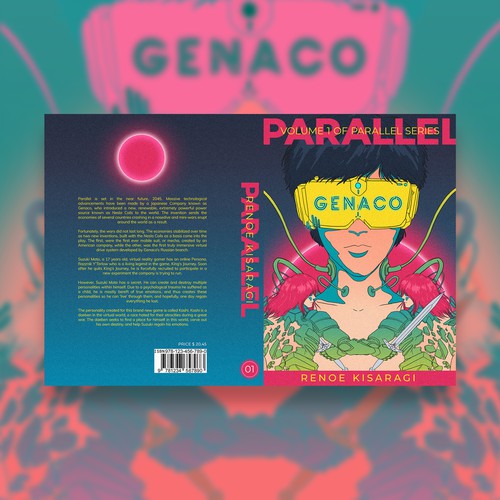 Comic book cover with the title 'Sci-Fi Book Cover'