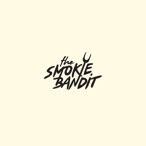 Sausage logo with the title 'The Smokie Bandit Logo'