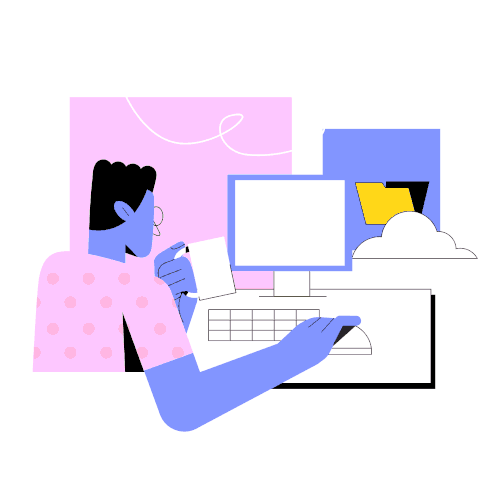 Animated GIF design with the title 'illustration for company vision'