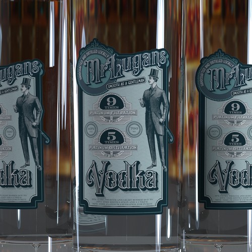 Vodka label with the title 'Vodka label'