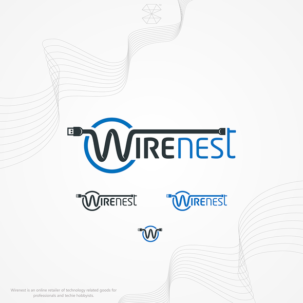 Cable logo with the title 'Wirenest Logo'