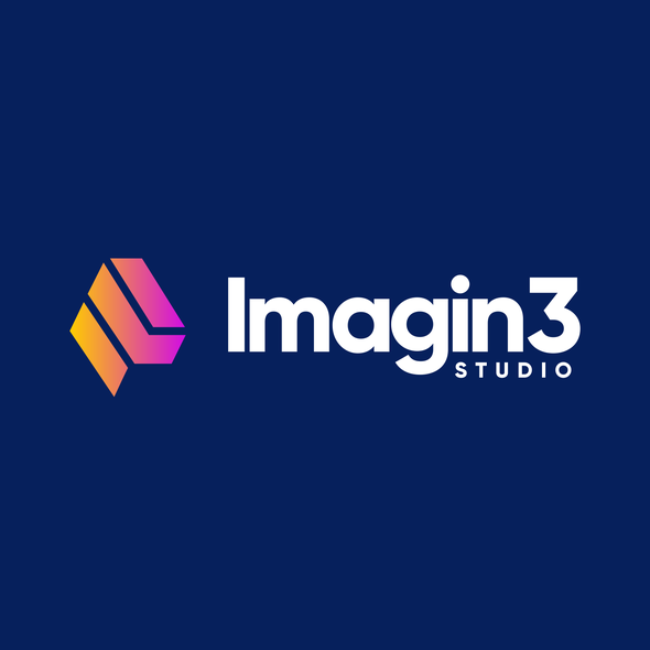 Studio logo with the title 'Imagin3 Studio | Studio | Imagination | Imagine | Logo'