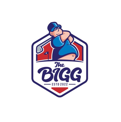 Golf club logo with the title 'Logo design for The BIGG'