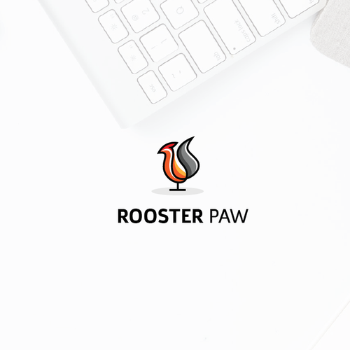 Vibrant logo with the title 'Rooster Paw'