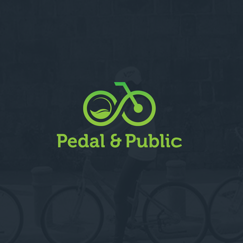 Bike design with the title 'Eco-friendly Logo Design for Pedal & Public'