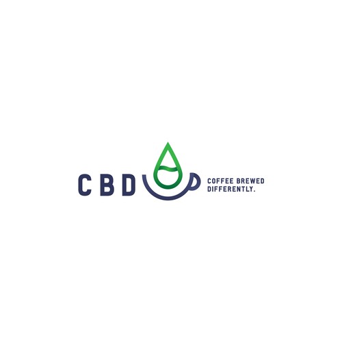 Hemp oil logo with the title 'CBD Coffee Shop'