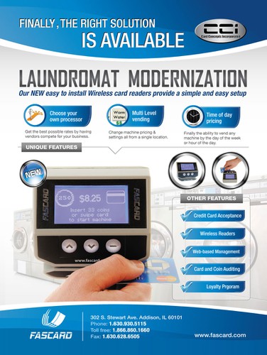 Promotional design with the title 'Magazine ad wanted for Card Concepts'