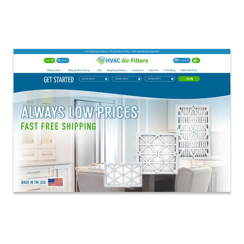 Love artwork with the title 'Website Banner for HVAC Air Filter Company'