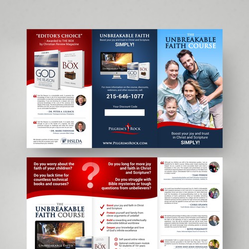 Vibrant design with the title 'Create a compelling brochure for an online course'