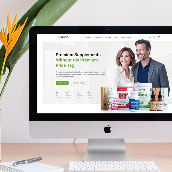 Wellness website with the title 'Supplement Company'