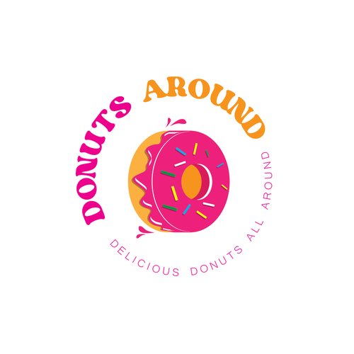 Donut  logo with the title 'Logo concept for Donuts Around'