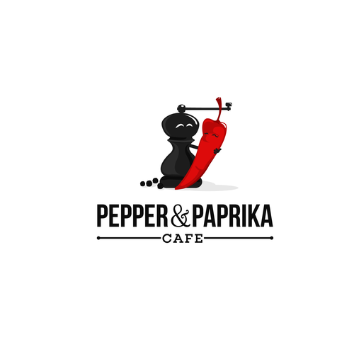 Coaster logo with the title 'Pepper&Paprika cafe'